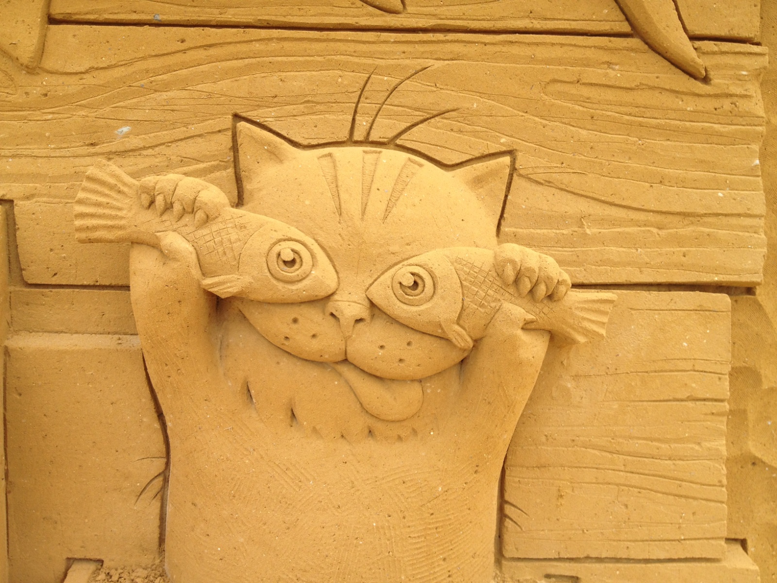 Zandsculptuur Visboer